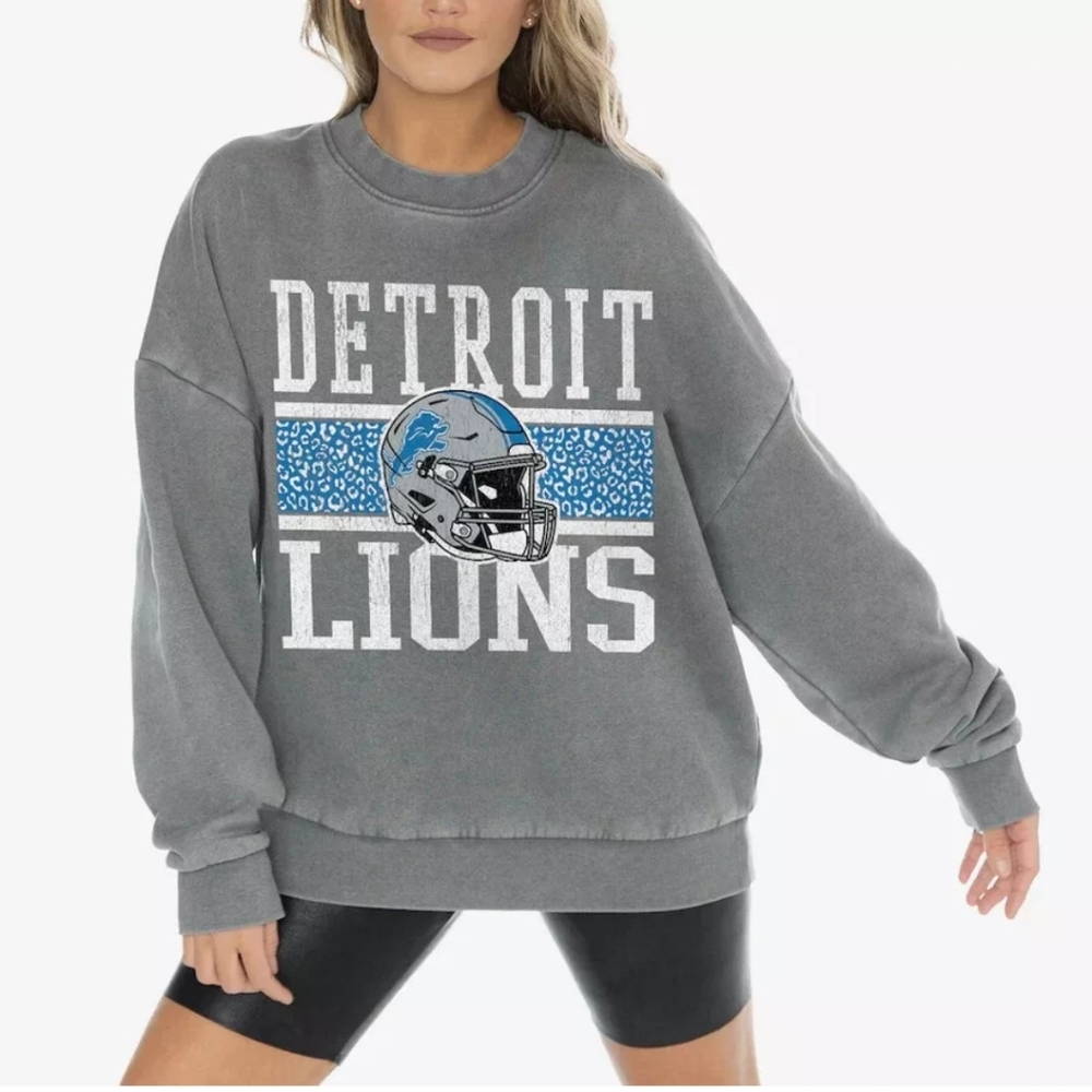 Detroit Lions GAMEDAY COUTURE NFL Oversized Premium Fleece Sweater